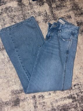 PacSun Women's Blue High-Waisted Straight Leg Jeans